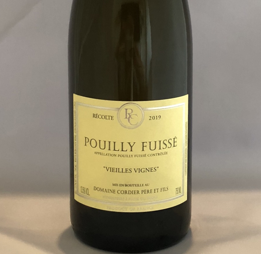 ドメーヌ・コルディエ・ペール・エ・フィス プイィ・フュイッセ ヴィエイユ・ヴィーニュ 2019 / Domaine Cordier Pere et Fils Pouilly-Fuisse Vieill2