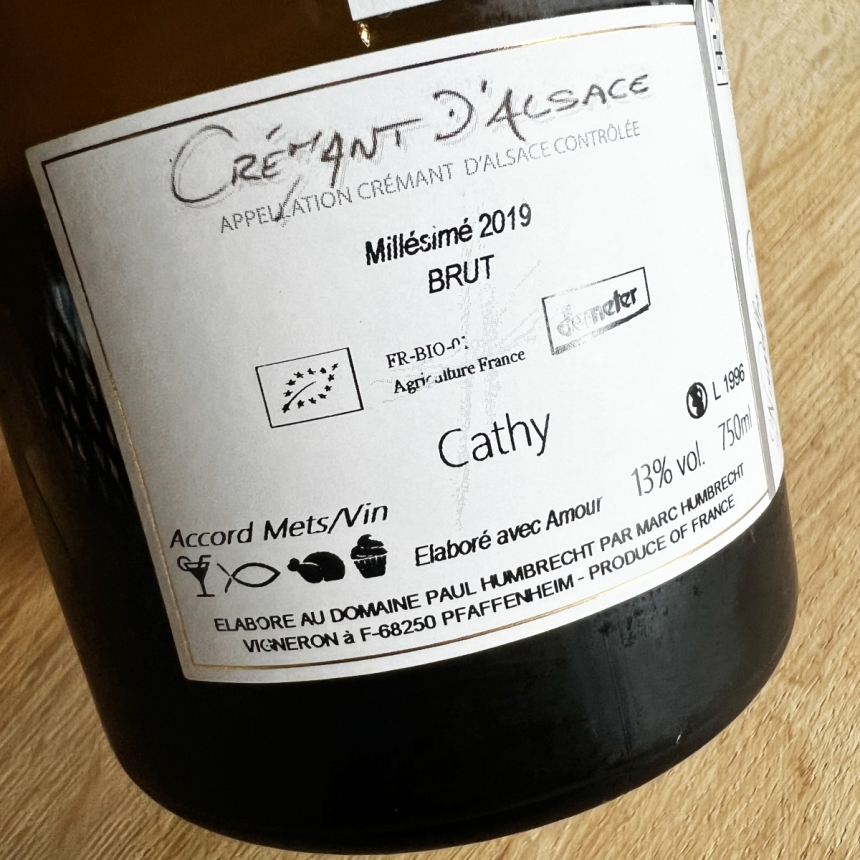 ポール・ウンブレシュト クレマン・ダルザス ミレジメ / Paul Humbrecht Crémant d'Alsace Millésimé3