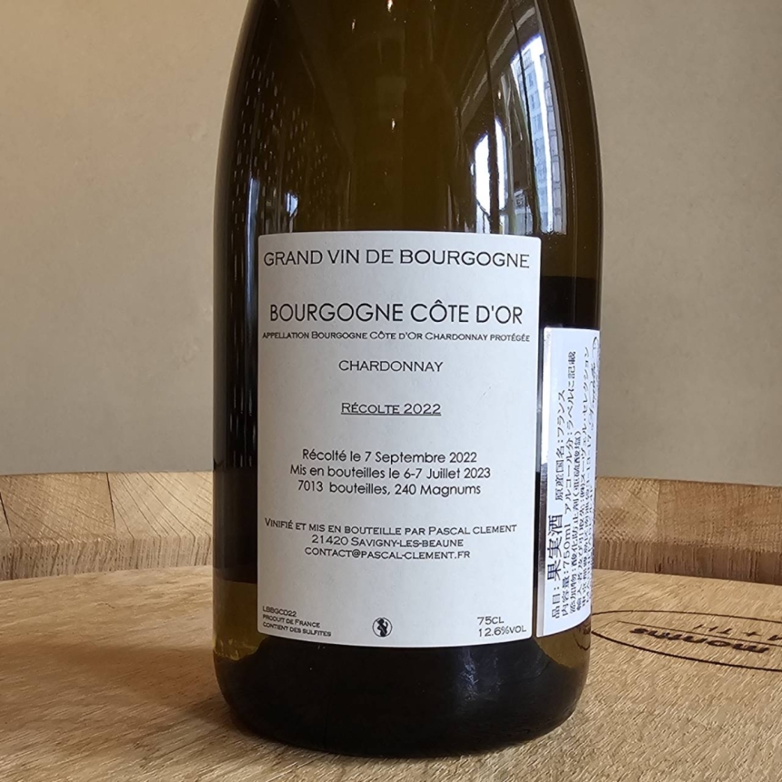 パスカル・クレマン ブルゴーニュ コート・ドール 2022  /  Pascal Clément. BOURGOGNE COTE D'OR BLANC 20223