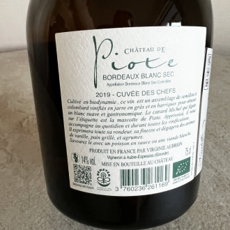 シャトー・ド・ビオット キュヴェ・デ・シェフ・ボルドー・ブラン / Château de Piote Cuvée des Chefs Bordeaux Blancサムネイル3