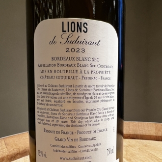 シャトー・スデュイロー リオン・ド・スデュイロー 2023 / Château Suduiraut ・ Lions de Suduiraut 2023サムネイル3